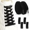 Ein-Knopf-Schnürsenkel ohne Binden, Schnellverschluss Faulenzer-Schnürsenkel, Strapazierfähige elastische Ersatzschnüre für Sneaker & Freizeitschuhe 1 Paar/2 Paare