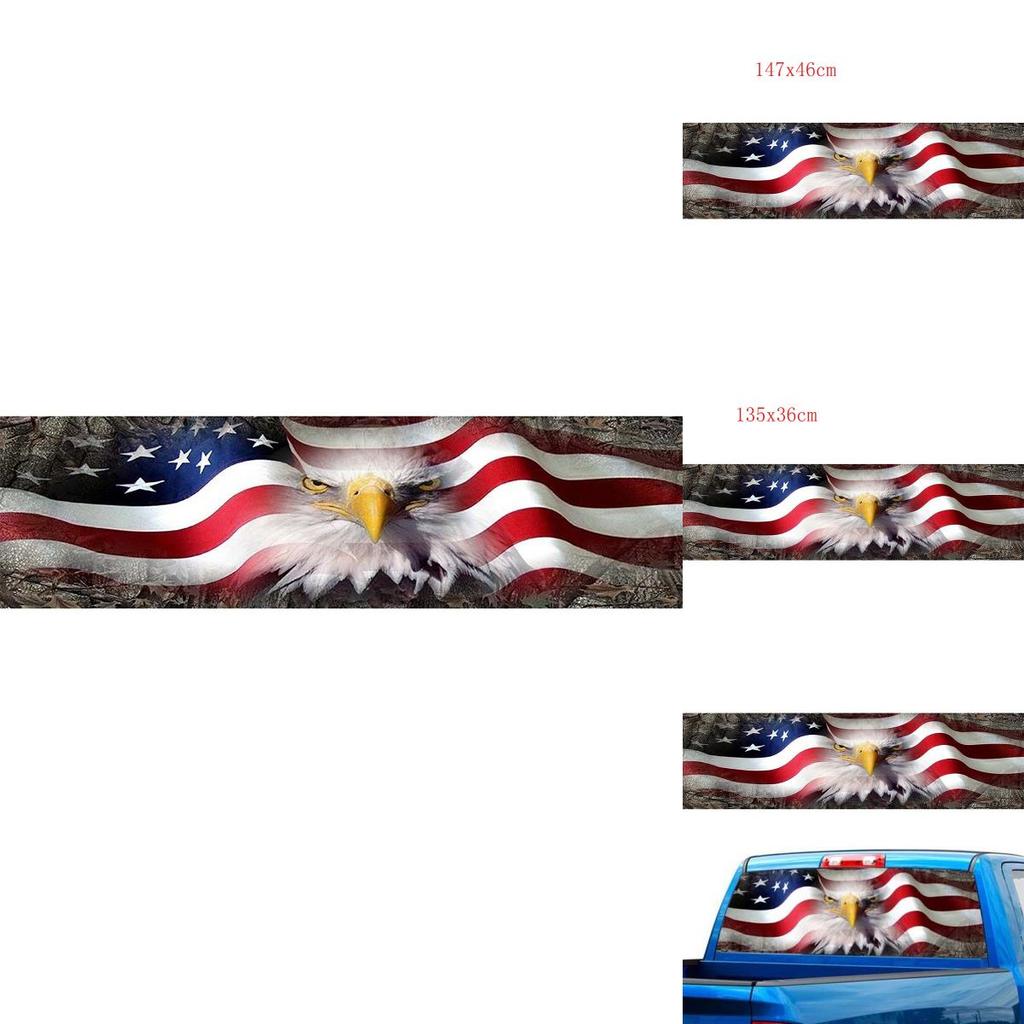 Premium Qualität Amerikanische Flagge Adler Fenstertönung Grafik Aufkleber Für Hintere LKW Heckklappe