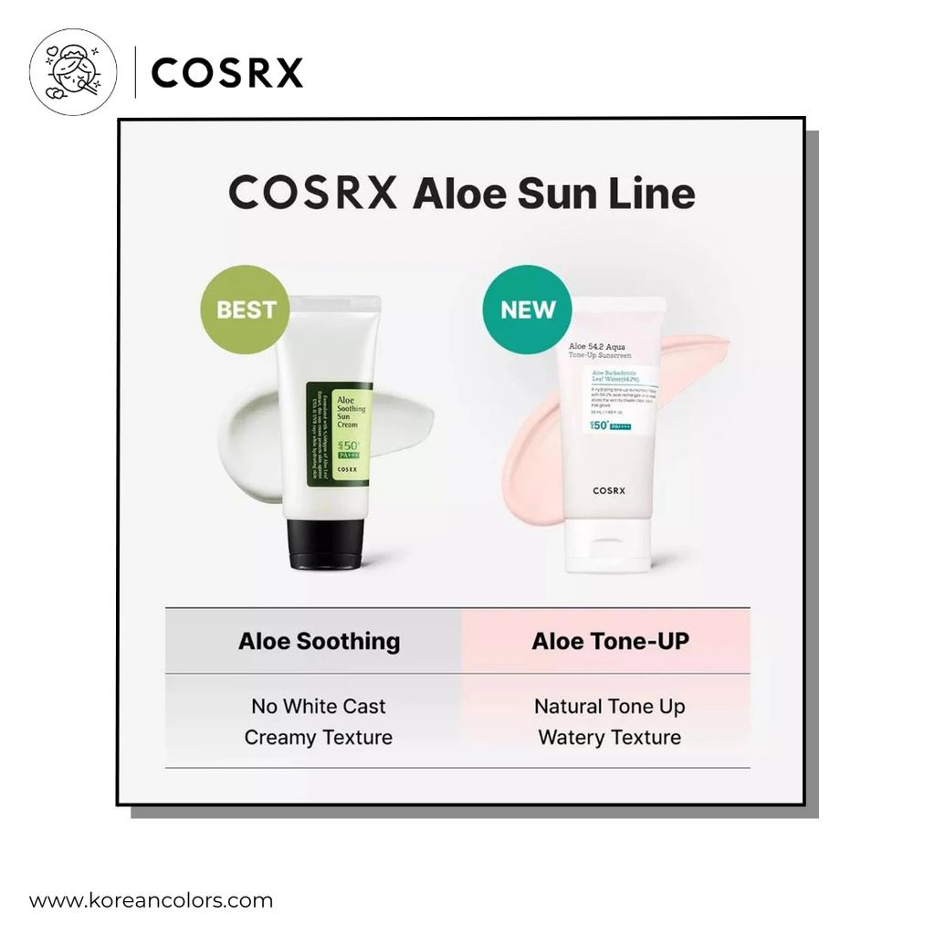 COSRX Aloe 54,2 Aqua Tone-Up Sunscreen SPF50+/PA++++50ml AUTHENTIC STORE