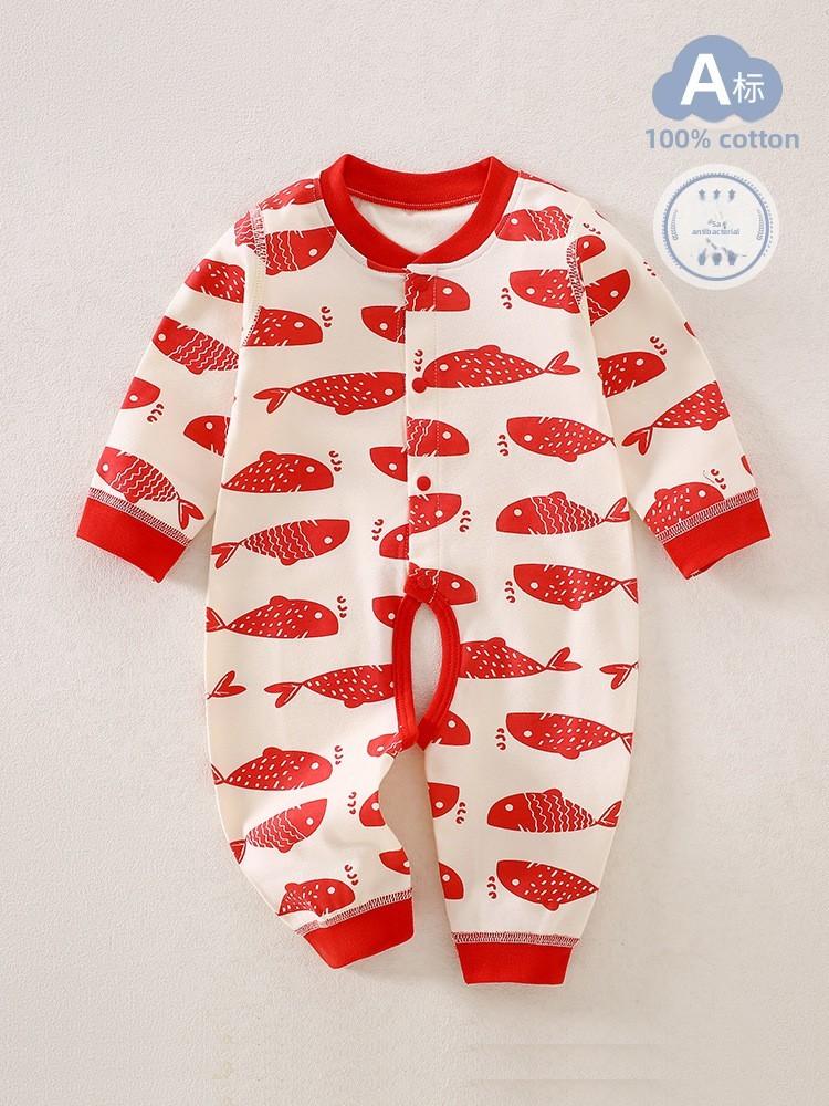 Baby Cotton Long Sleeve Romper With Open Crotch For Newborns Safe And Soft