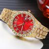 Men's Diamond Watch Iced-Out Bling Diamond Luxury Quartz Watches With Date Fashion Waterproof Hip Hop Wrist Watches