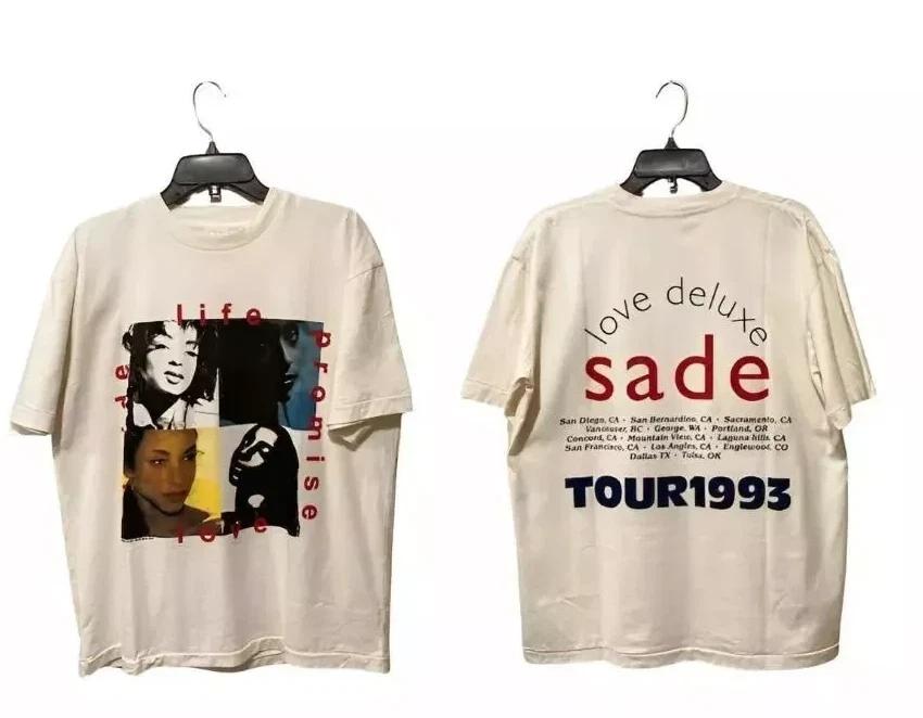 

Vintage 1993 Sade Love Tour 1993 T-shirt, size S-5XL 3XL