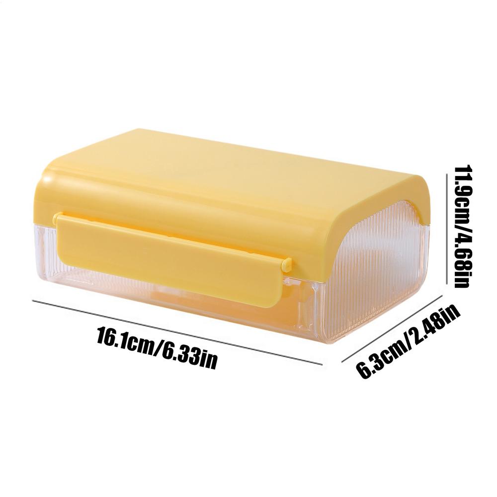 

Butter Dish Airtight Storage Modern with Cutter Fridge Cheese Container Butter Tray for Countertop Refrigerator RV Farmhouse жёлтый