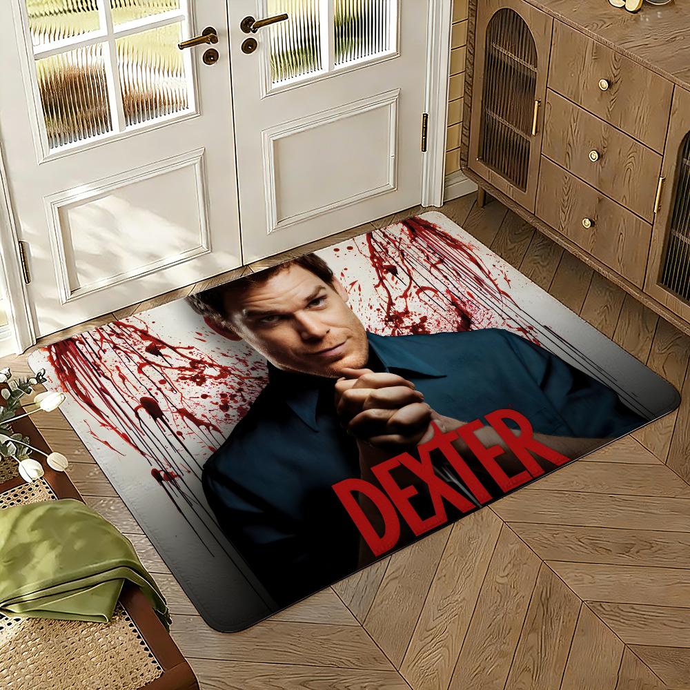TV Series Horror D-Dexter Floor Mat Soft Thickened Absorbent Non-Slip Bedroom Living Room Door Mat Home Decor Flannel Rugs