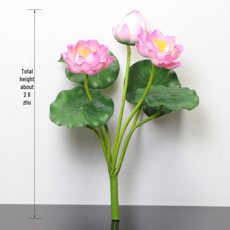 Petites Fleurs Artificielles Décoration Lotus Lys pour Maison & Offrandes à Bouddha