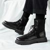 Leder Socke Herren Stiefeletten Herrenschuhe Für Herren Sneakers Herbst Winter Vintage Klassisch Männlich Lässig Motorradschuhe