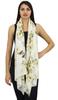 Phagun Floral & Bird Print Women Neck Wrap Scarf Sarong Cotton Voile