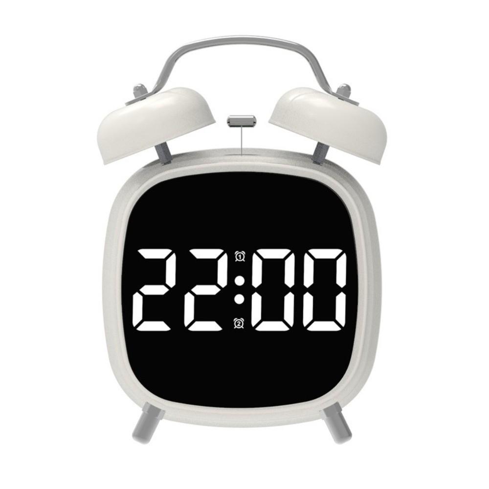 High Volume Twin Bell Alarm Clock Temperature Displa Table Clock Electronic Alarm Clock Indoor Use