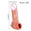 Penis  Reusable Delayed Ejaculation Condom For Men Adult Sex Toys Man Double Vibrator Penis Sleeve Cock Enlargement