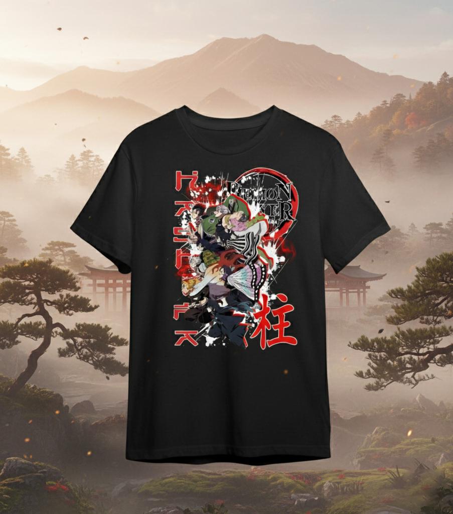 Demon Slayer Demon Hunter Squad Tanjiro Japanese Anime Adult Unisex Tshirt
