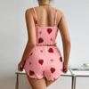 Women Soft 2 Piece Pajamas Set Sleeveless Shorts Set Loungewear Sets Pyjamas Nightwear