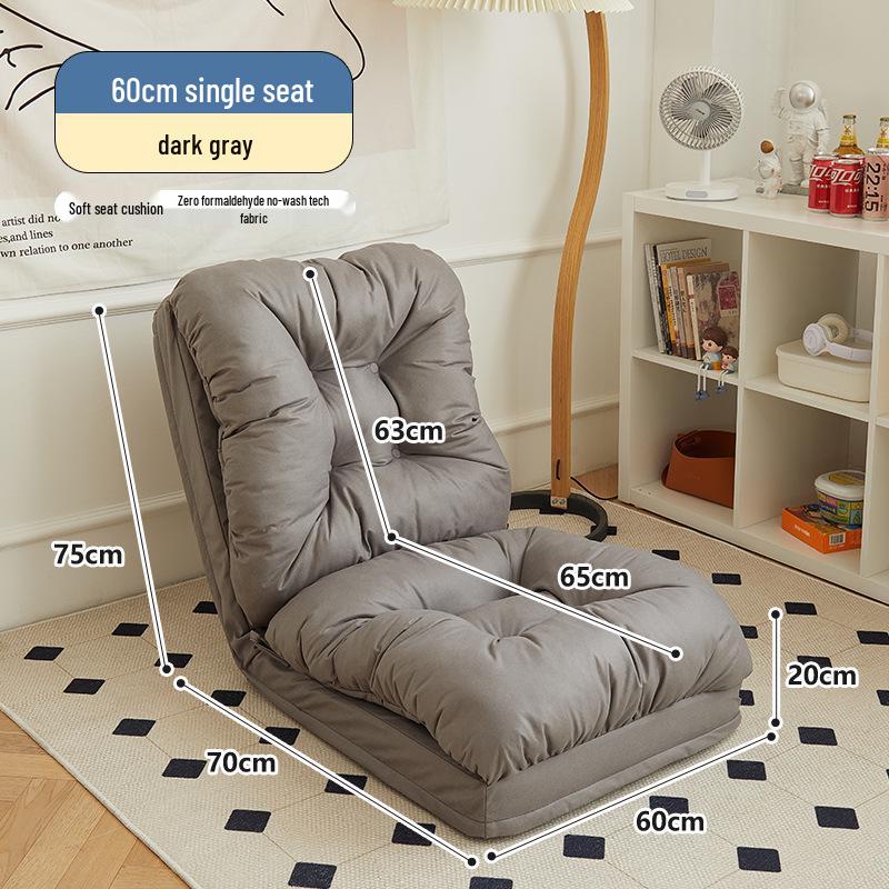 Reclining Tatami Chair: Foldable Single Sofa for Bedroom or Balcony