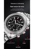 Oufannishi Men's Multifunction Chronograph Quartz Watch with Calendar and Stainless Steel Band, Waterproof Design