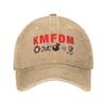 KMFDM Band Logo Headwear Baseball Cap Unisex Casual Bomb Skull Caps Hat Adjustable Trucker Hats Snapback Cap