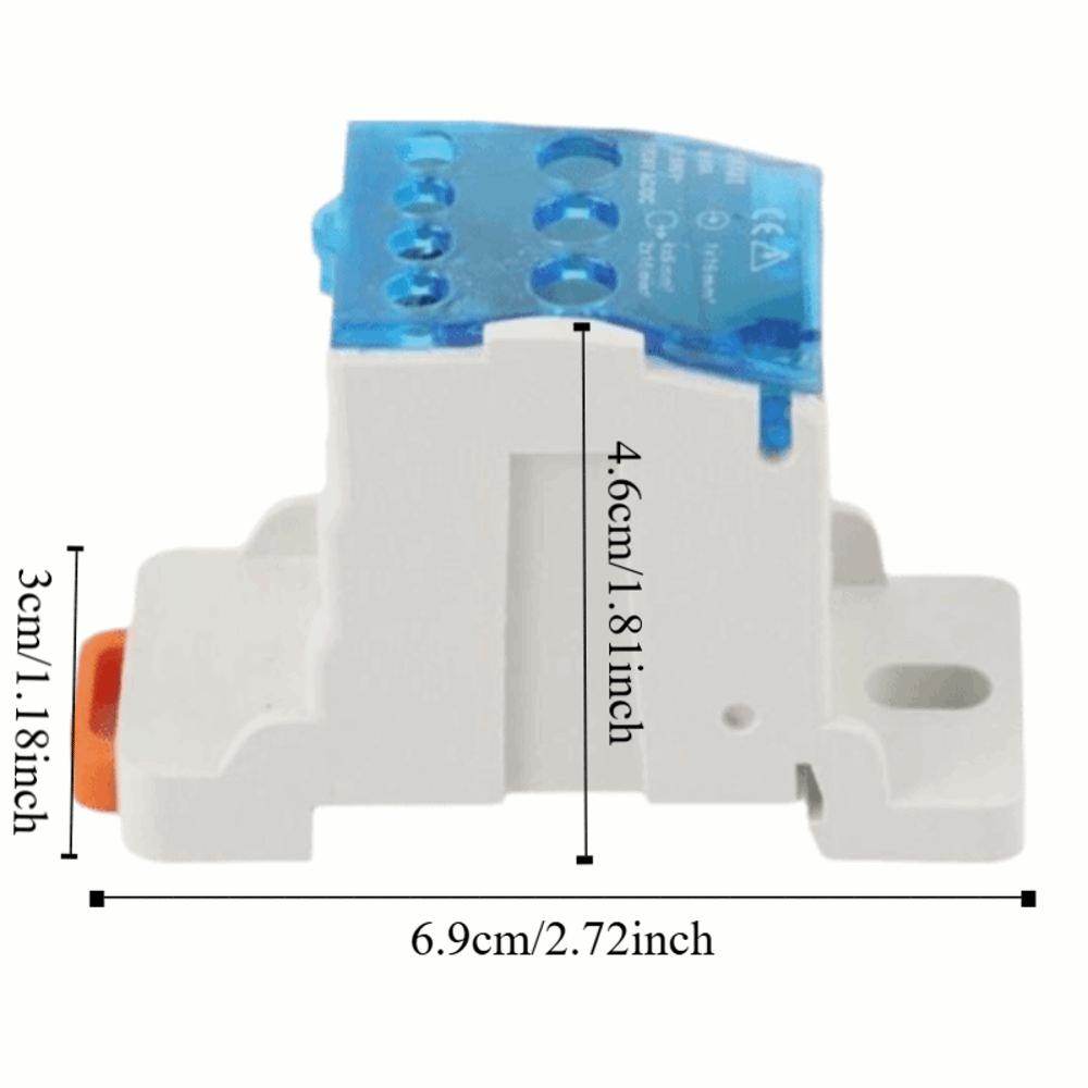 80A DIN Rail Terminal Block With Cover Power Junction Box  Computer Room Cabinet