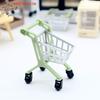(YOUU06)Miniatur-Einkaufswagen Supermarkt-Einkaufswagen Schreibtisch-Dekoration Kinderspielzeug Geschenk 1:12 Sackkarren Puppenhaus Zubehör