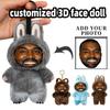 Benutzerdefinierter 3D-Gesichts-Plüschtier-Schlüsselanhänger - Personalisierter Foto-Gesichts-Hase Bär Plüschtier, Einzigartiges Geschenk für Freunde