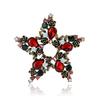 Fashion Versatile Alloy Rhinestone Pentagram Brooch Christmas Men'S And Women'S Suit Coat Corsage Ornament Pin