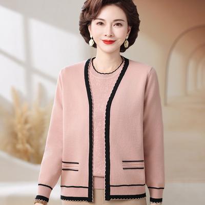 Cardigan leggero primaverile e autunnale, Nuova maglieria primaverile per madre di mezza età