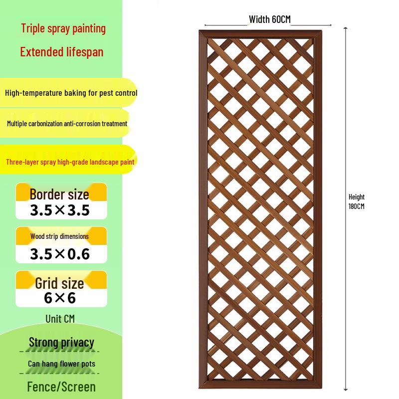 Anti-Corrosion Wood Garden Fence & Climbing Frame for Outdoor Spaces