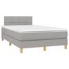 3140601 vidaXL Lit à sommier tapissier avec matelas Gris clair 120x200cm Tissu