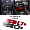 Autocollant Intérieur Style Fibre de Carbone pour Mercedes Benz SLK R171 2004-2010 Panneau de Rangement Inférieur Cache Climatisation
