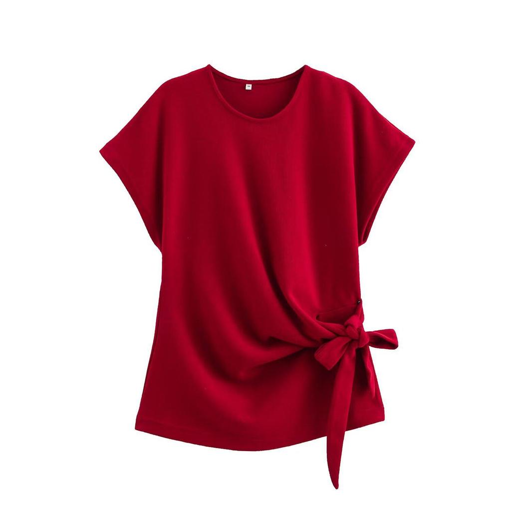 Women's Round Neck Knitted Top + A-Line Skirt Set