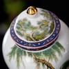 European Ceramic Sealed Jar Vintage General Jar Ornament Home Moisture-proof Candy Nuts Medicinal Herb Storage Box Desktop Vase
