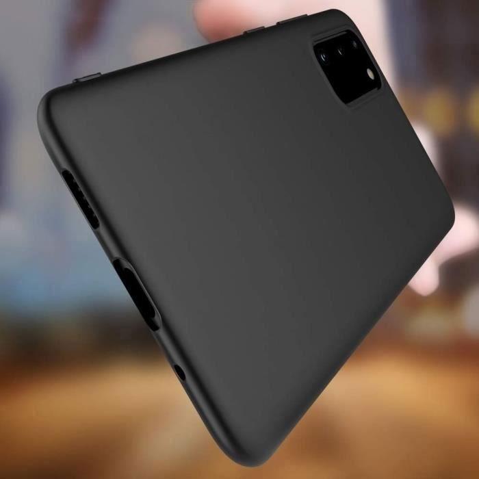 Coque pour Samsung S20 FE - Noir - Effet Mat - 2 Verres Trempés Inclus - Anti-Rayures - Souple