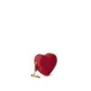 Bonaventura Mini Pouch with Chain, Shrink Leather (Heart) [Red], Coin Purse, European-Grade Genuine Leather, Gift, BCCT7-RD