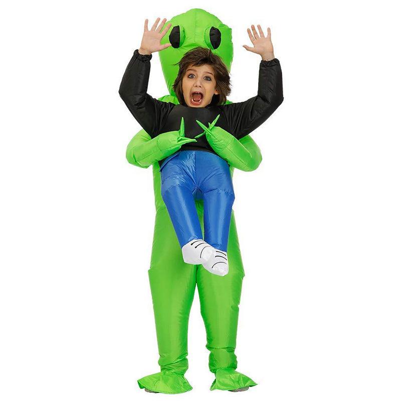 Alien Inflatable Costume for Halloween Easter Party, Funny Light-Up Inflatable Suit for Adults Kids