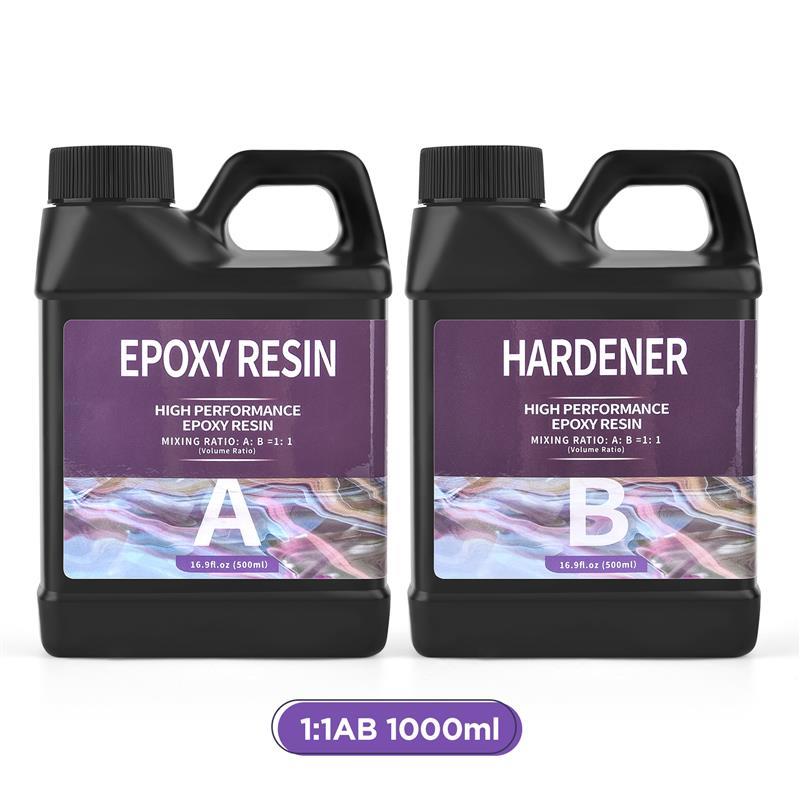Resin Epoxy 500/1000ml 1:1 AB Resin Epoxy Glue High Adhesive Hardener Crystal Glue Jewelry Making Transparent Mixed Clear DIY