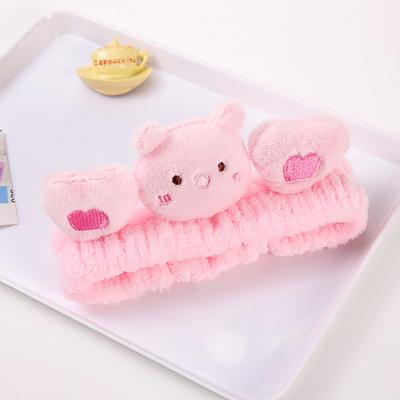 Stirnband für Damen, Cartoon-Tiere, dick, hohe Elastizität, flauschig, für Sport, Gesicht waschen, Schweißabsorption, Bade-Haarband für Damen, Haar-Accessoires