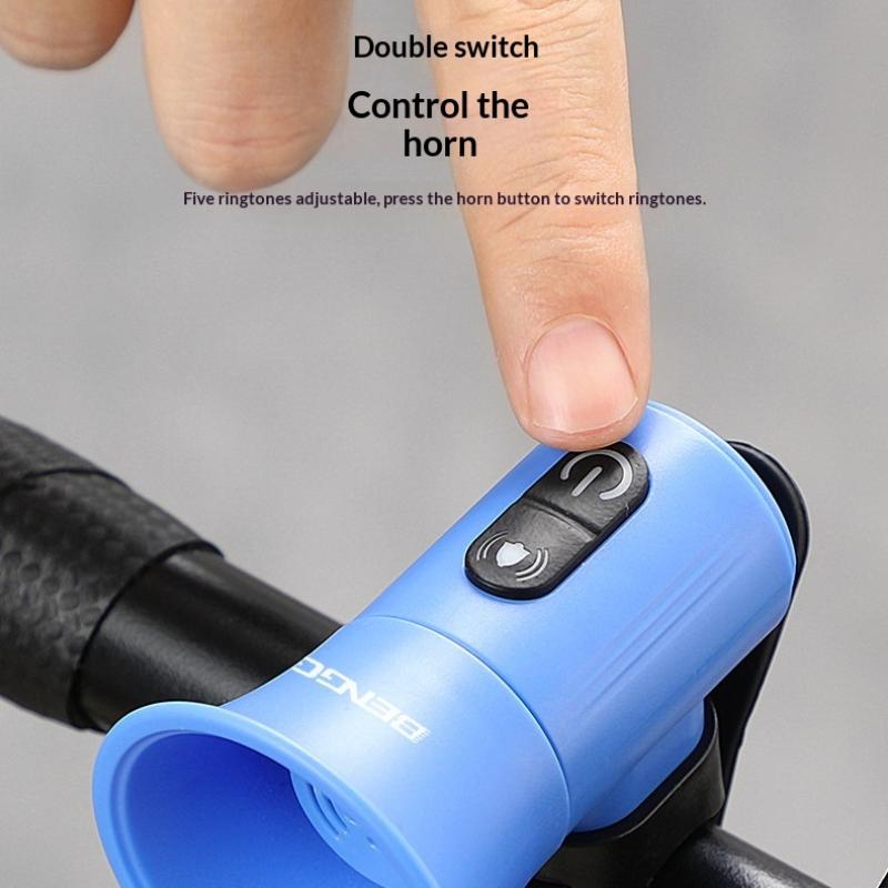 1Piece Bicycle Electronic Horn Loud Warning Sound Waterproof Suitable For Road And Mountain Bike