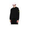 STONE ISLAND Ss25 Logo Arm Zipper Pocket Cotton Crew Neck Long Sleeve Sweatshirt Unisex Sweatshirt Black K1S156100003S0123-V0029