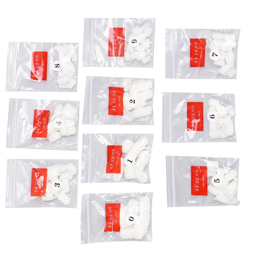 500Pcs Short Square Nail DIY Art Manicure Salon Full Cover False Nail Tips for Women Natural