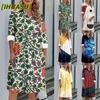 Fashion Autumn Winter Long Sleeve POLO Neck Casual Dresses