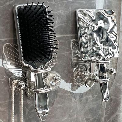 Acrylic Butterfly Comb Organizer Transparent Practical Design Enhances Space Decors Great for Women and Home Use