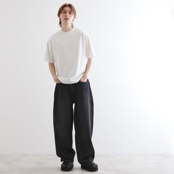 TK Takeo Kikuchi Friendly Cool T-Shirt (17033304) Men's Charcoal Gray (014) 01 (S) with Cooling Touch, Antibacterial, and UV Protection