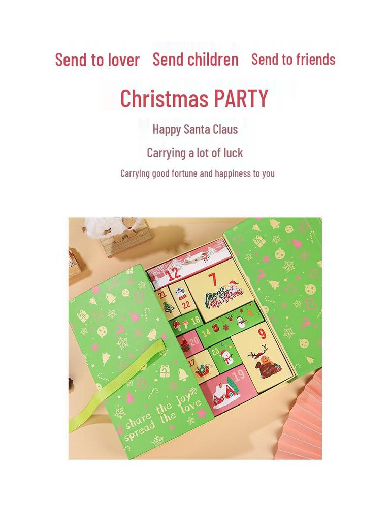 Luxury Christmas Countdown Calendar: 24 Empty Boxes for Surprises