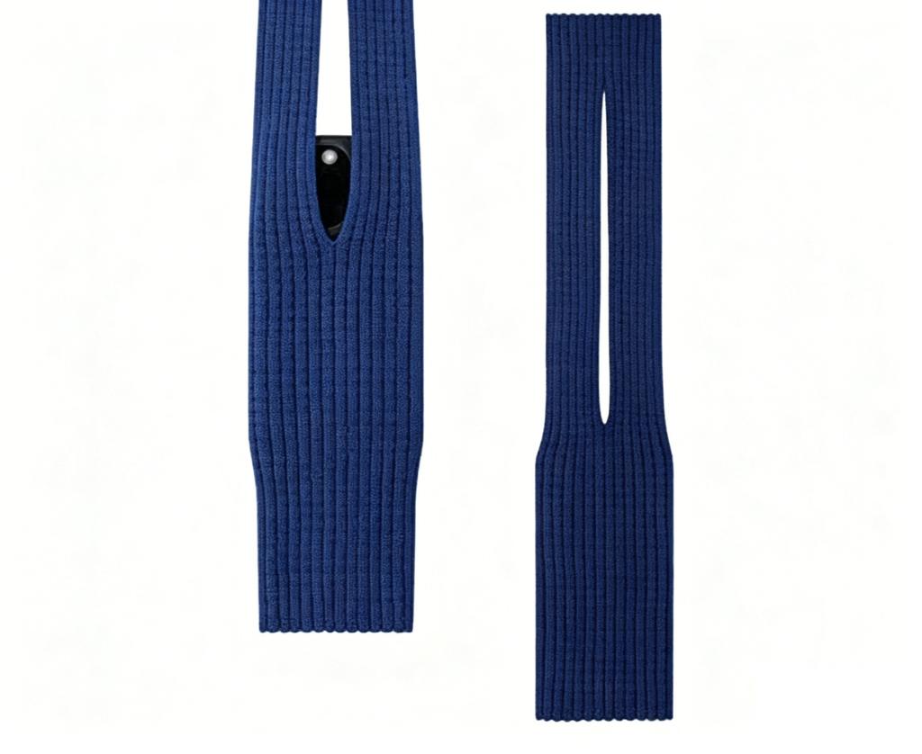Knitted Phone Pocket Pouch, Lightweight Stretchable Knit Sleeve Bag for Cell Phones, Crossbody and Multiple Carry Styles