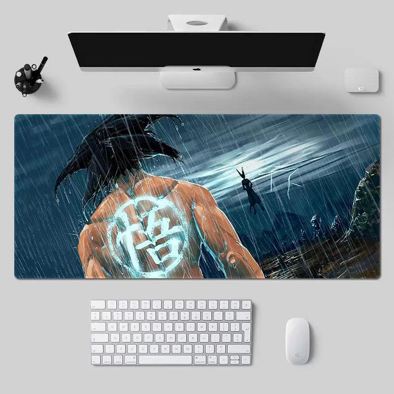 Japanese Dragon Ball Z Leather Mouse Pad Large Son Goku Cartoon Animation Hot Blood Vegeta Turtle Fairy Dragon Animation Table Mat Waterproof
