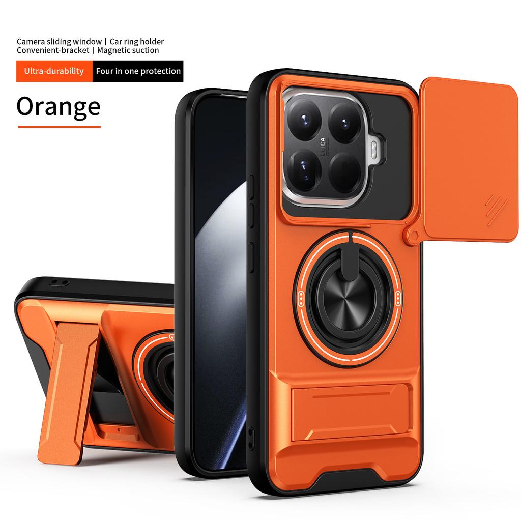 Coque pour xiaomi 15T Pro / 15T Étui Anneau de Protection Coulissant Rotatif pour Appareil Photo Support Housse antichoc Capa Funda