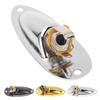 Guitar Input Jack Boat Style 6.35mm Metal Electric Guitar Input Output Socket with 2 String Fixators
