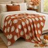 Double-Sided Pumpkin Thanksgiving Throw Blanket, Soft Plush Cozy Fall Decor for Couch and Bed,