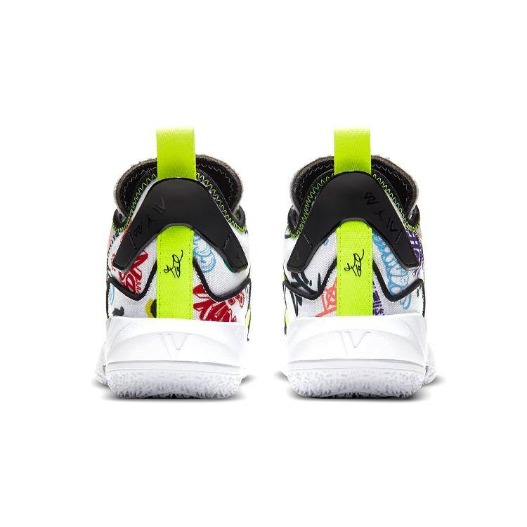 Air Jordan Why Not Zer0.4 GS Graffiti Kids Sneakers White Photon-Dust Volt DD9659-007