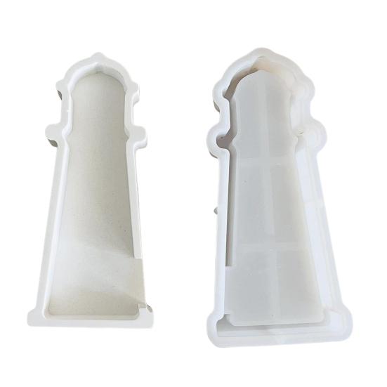Silicone Lighthouse Mold Resin Plaster Candle Making Mold Summer Beach Theme Handmade Artwork Mold Flexible DIY Craft Tools