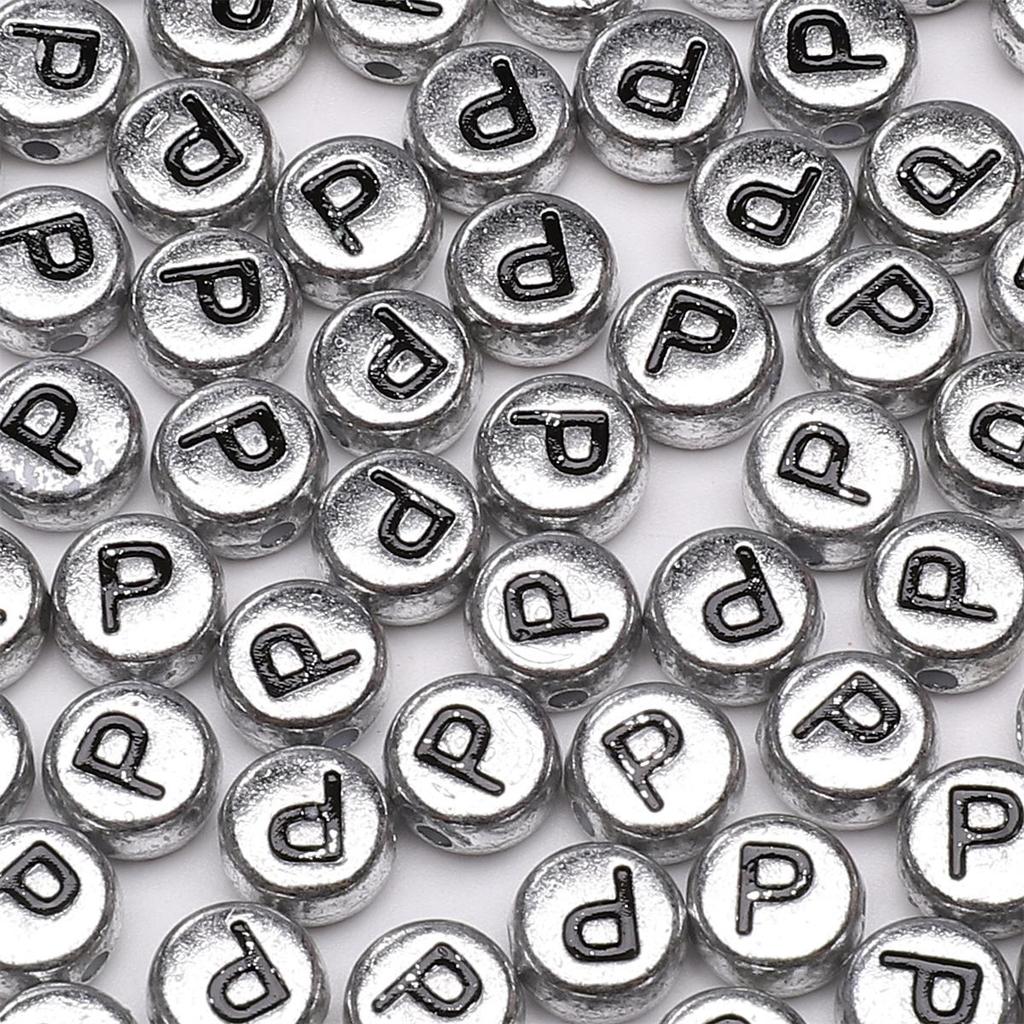 50Pcs Acrylic English Letter Beads For DIY Necklace Bracelet Earrings Jewelry Making Craft Accessories