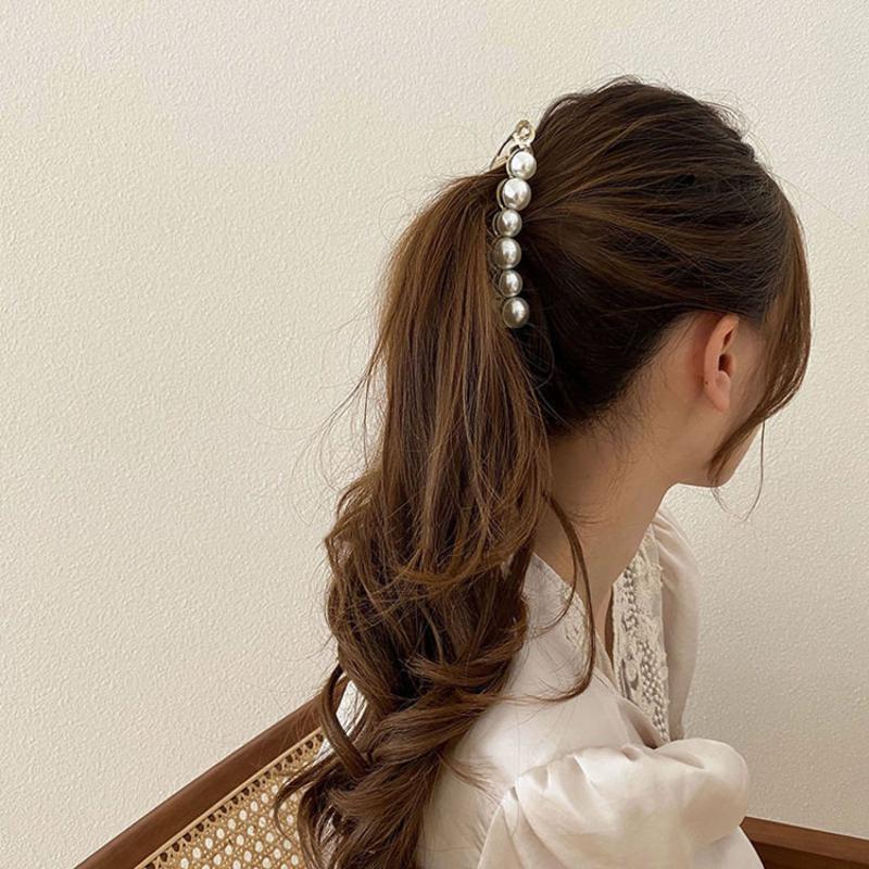 Luxury Pearl Hair Clips Anti-Scratch Durable Hair Barrettes for Women Girls Travel Dating Hair Accessories