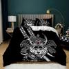Japanese Style Bedding Set Traditional Kimono Motifs Comforter Cover Queen Size,Tokyo Duvet Cover Geisha Japan Asian Quilt Cover